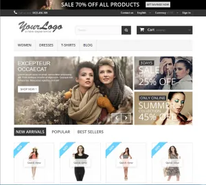 Prestashop 1.6 - default téma - A Reszponzív kinézet nagy változásokat hozott